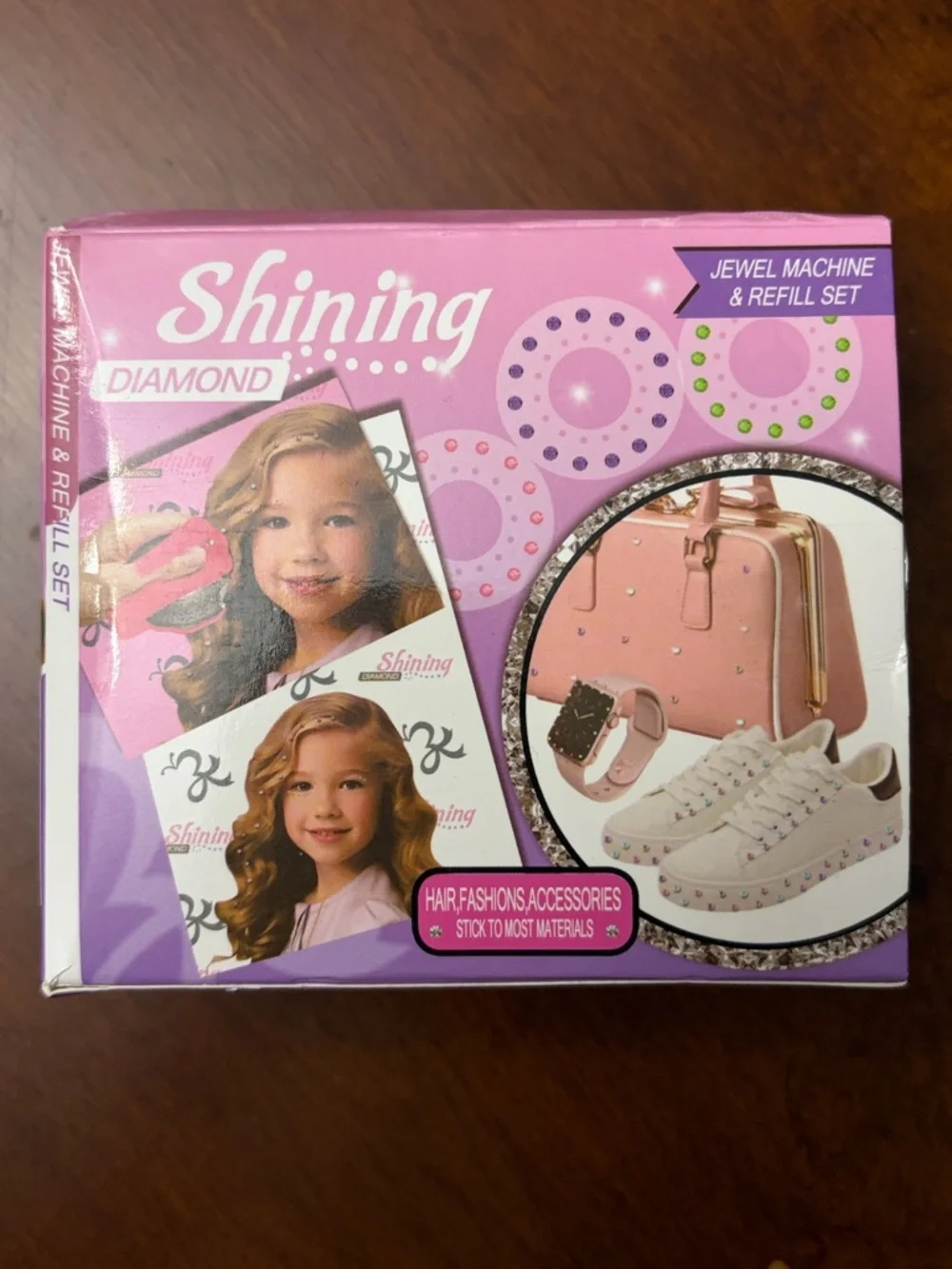Bling Jewelry Pink Shining Diamond Kids Jewel Machine Hair Accessory